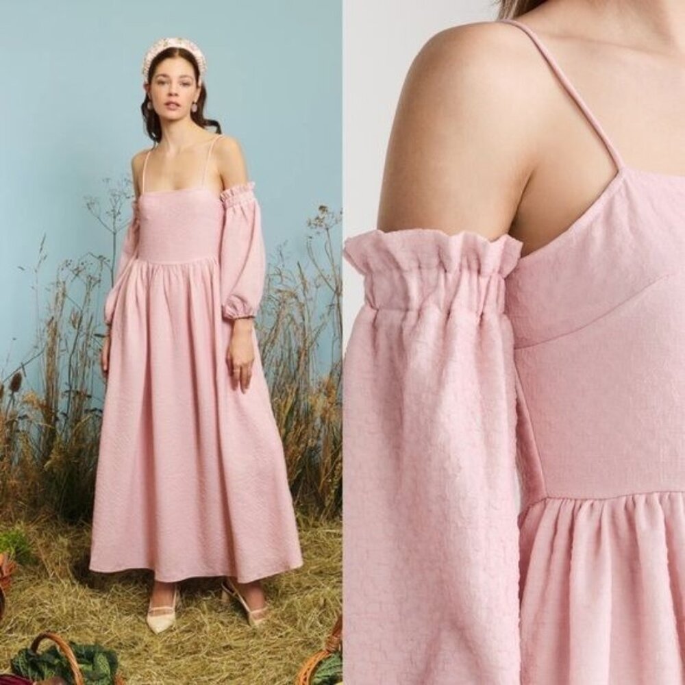 NWT Sister Jane DREAM Homestead Cami Dress M Rose Shadow Off The Shoulder